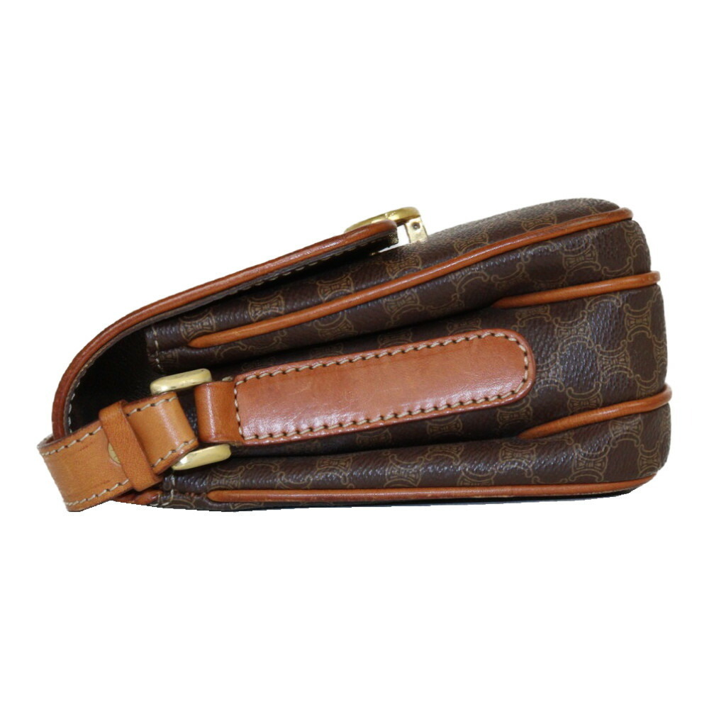 Celine Retro Leather Brown Bag Macadam Shoulder Crossbody - Picture 4 of 7